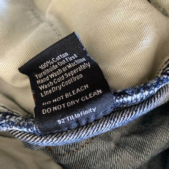 embellish jeans mens 32 Distressed Destroyed Tapered Skinny blue stretch - Picture 4 of 11